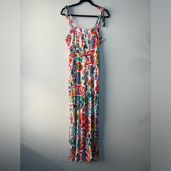 Christian Siriano Multicolor Open Back Wide Leg Women Jumpsuit, size L - Picture 1 of 10